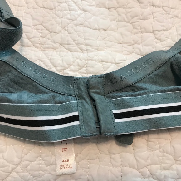 Cacique cotton boost plunge dusky green lace bra (44B) - Picture 8 of 11